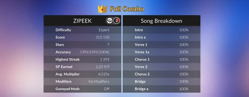 ZIPEEK Clone Hero Full Combo
